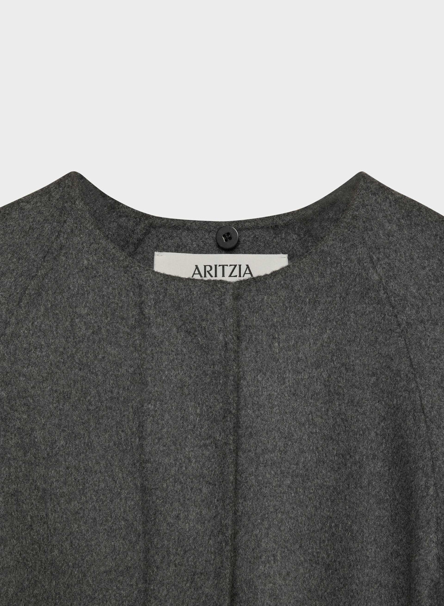der doppelseitige mantel „embrace – luxe rewool heather charcoal