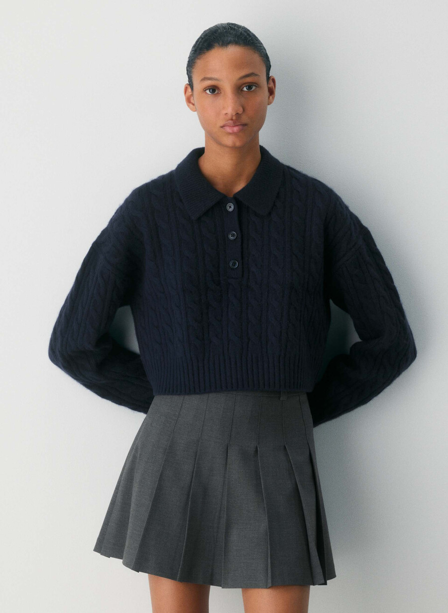 rosebud polo-pullover heather chrome