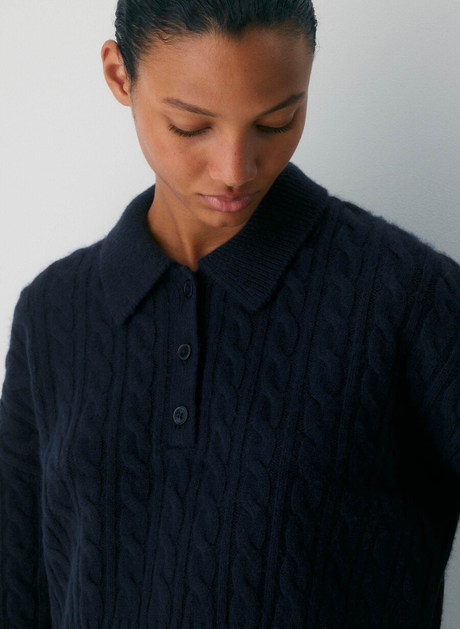rosebud polo-pullover heather chrome