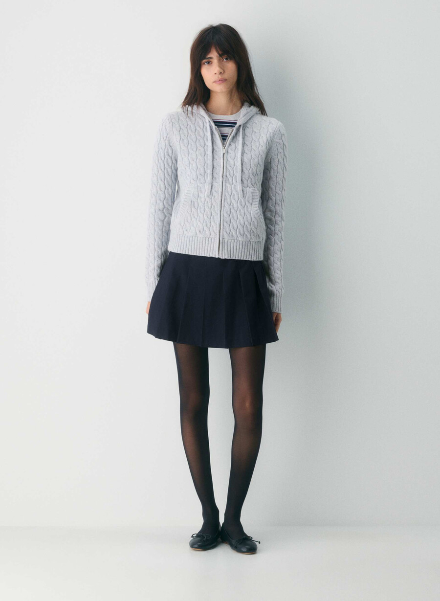 cottage zip hoodie heather chrome