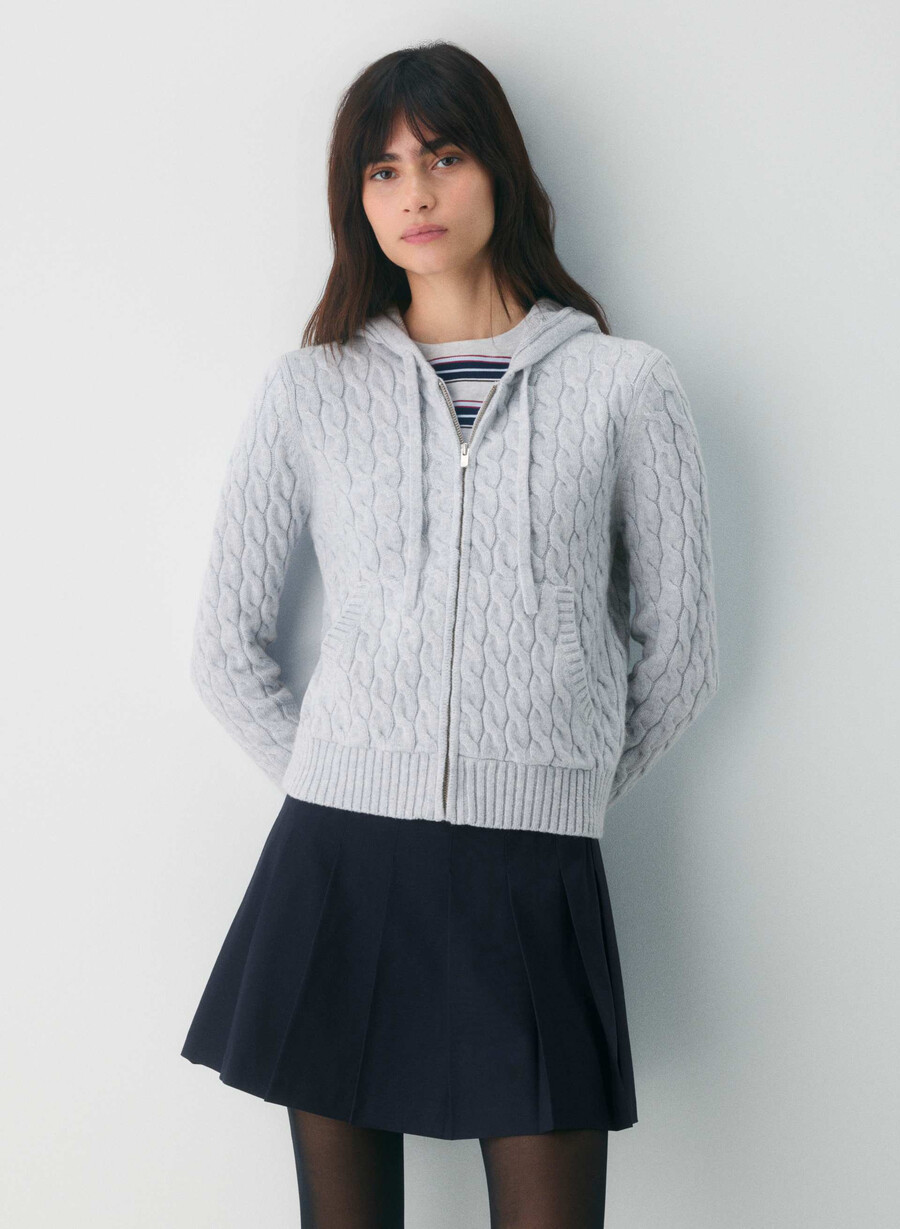 cottage zip hoodie heather chrome