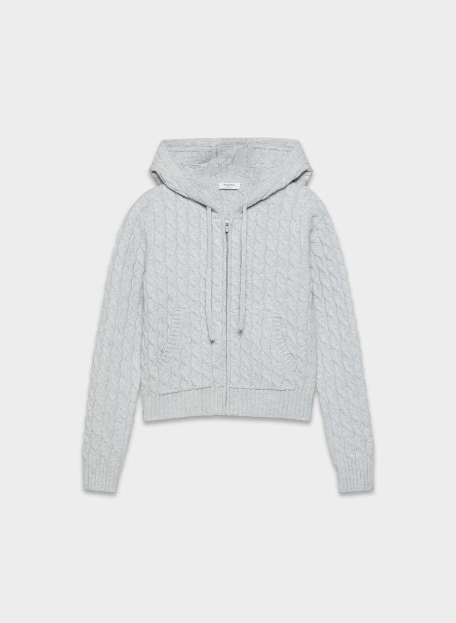 cottage zip hoodie heather chrome