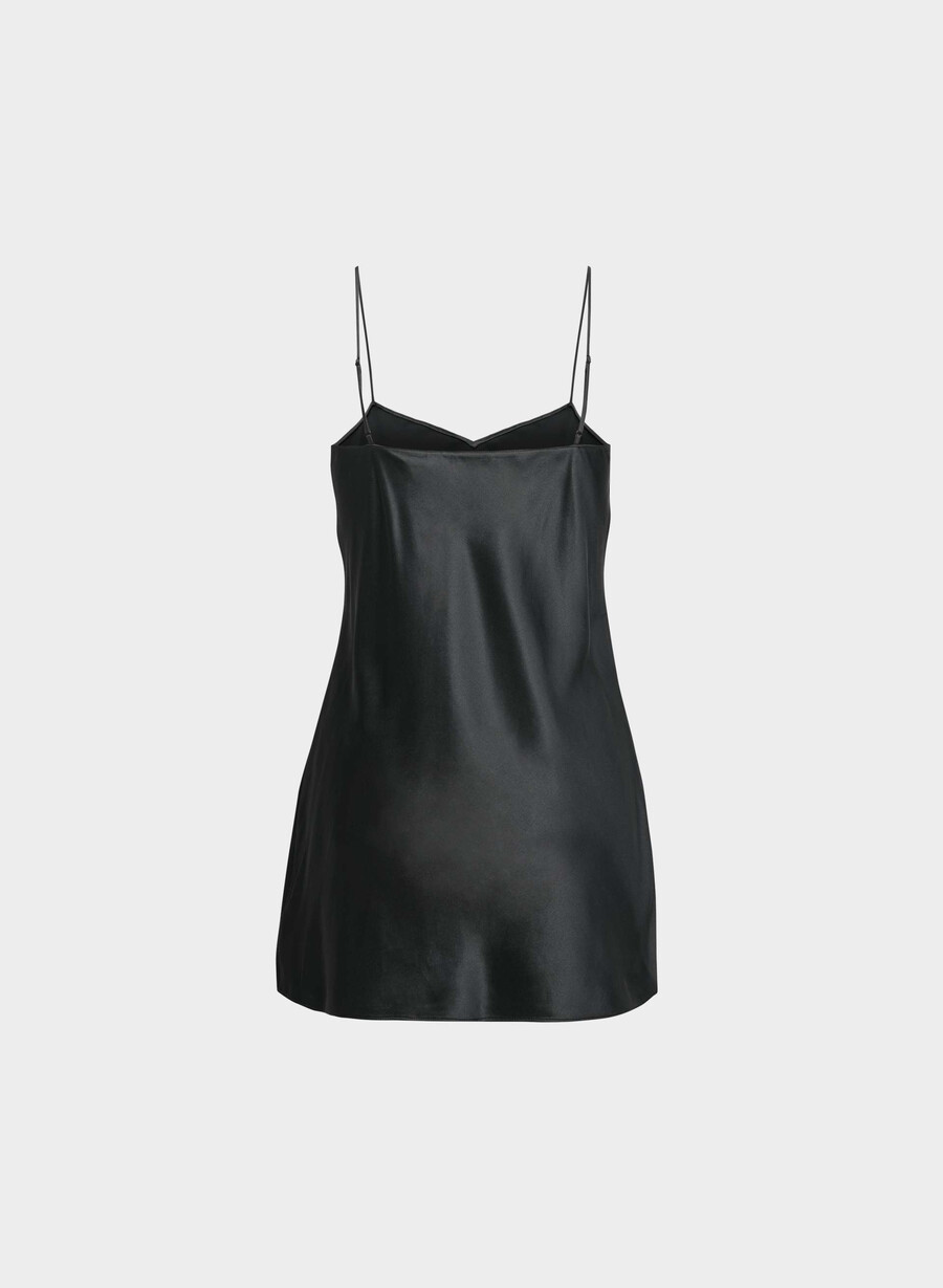 nightside seidenpyjama-unterkleid schwarz