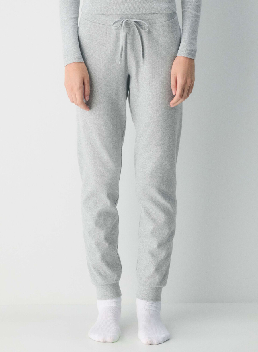 homestretch rib jogger heather chrome