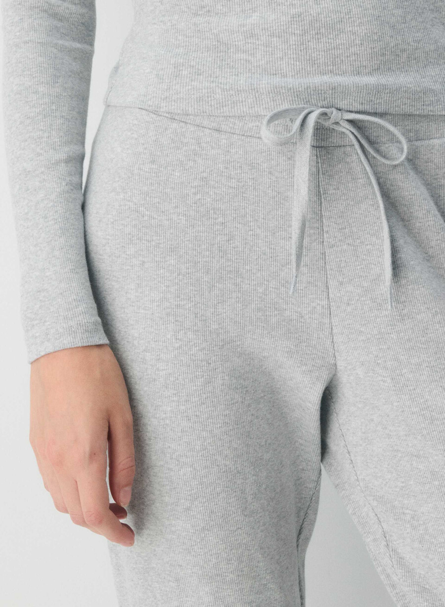 homestretch rib jogger heather chrome