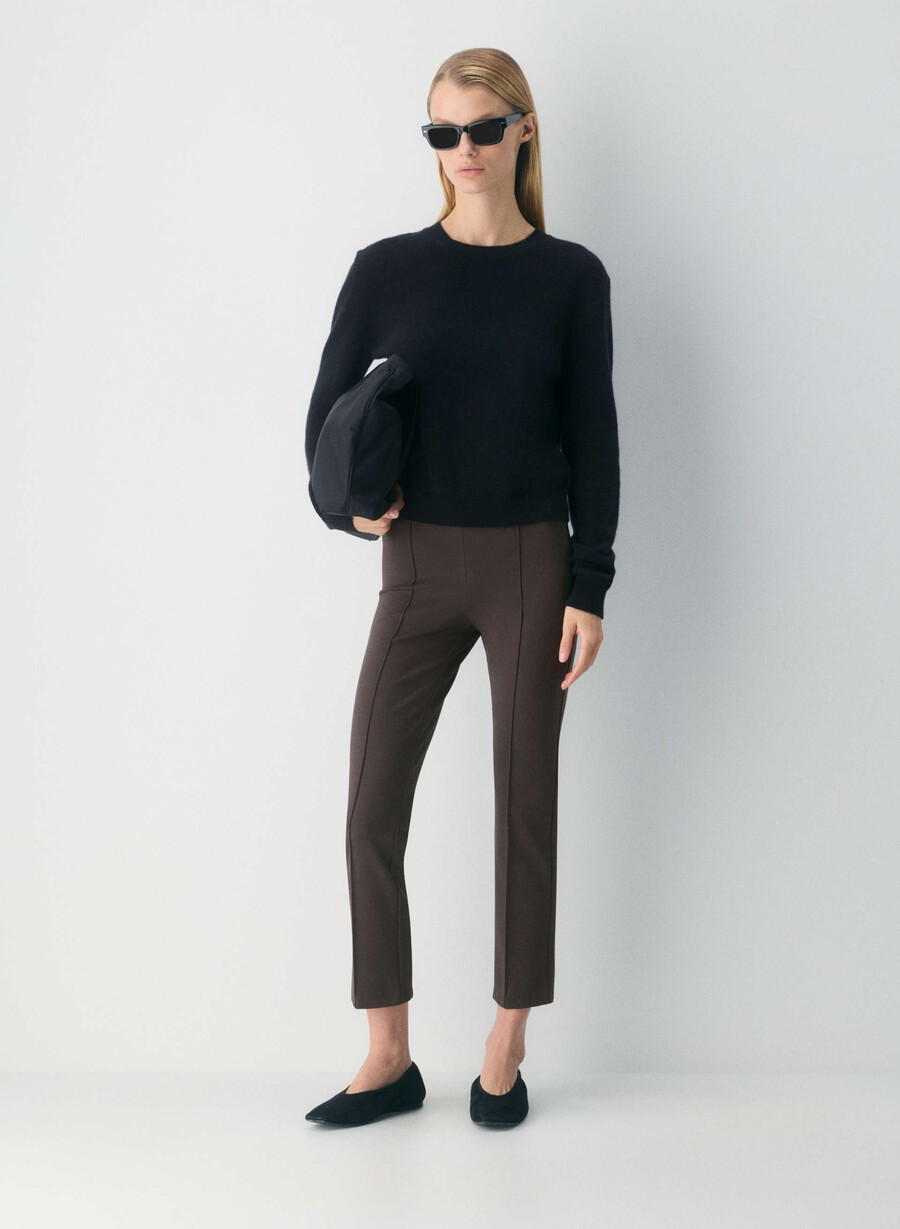 ponteflex kitten pant rich mocha brown