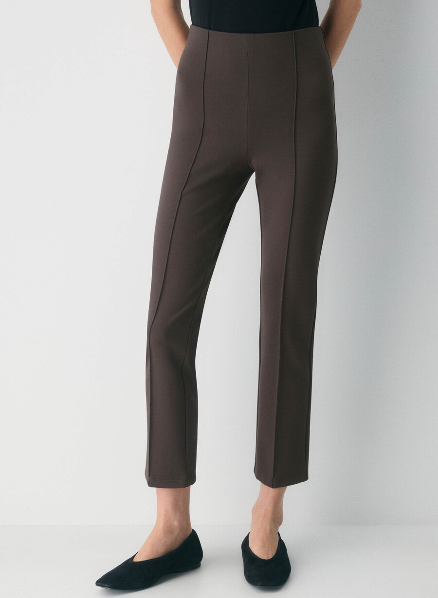 ponteflex kitten pant rich mocha brown