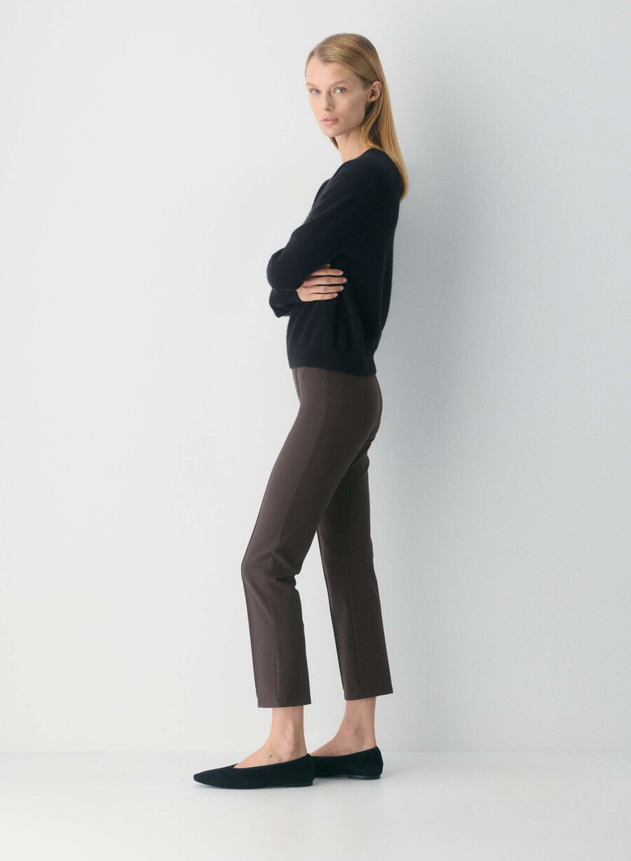 ponteflex kitten pant rich mocha brown