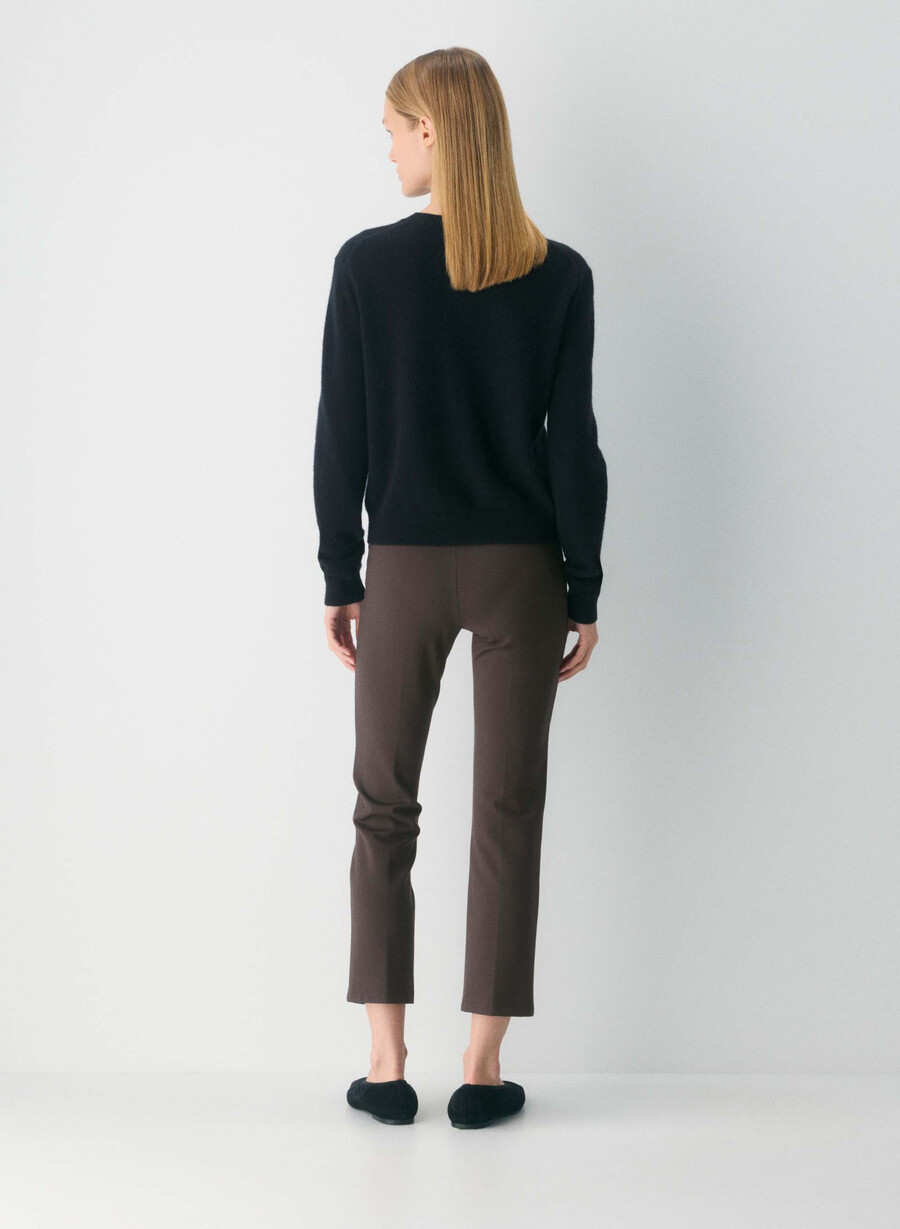 ponteflex kitten pant rich mocha brown