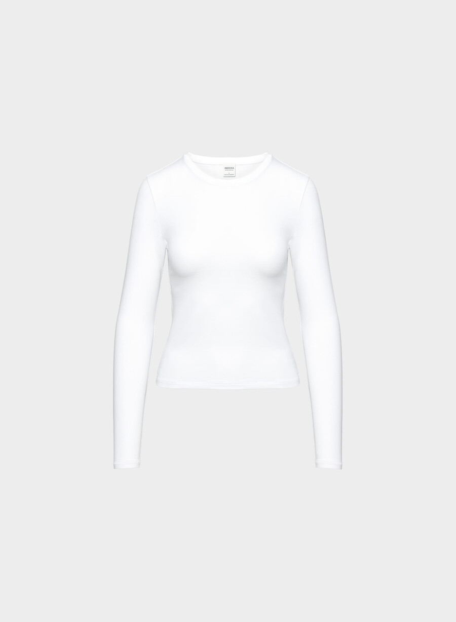 homestretch smooth solo langarmshirt strahlend weiß
