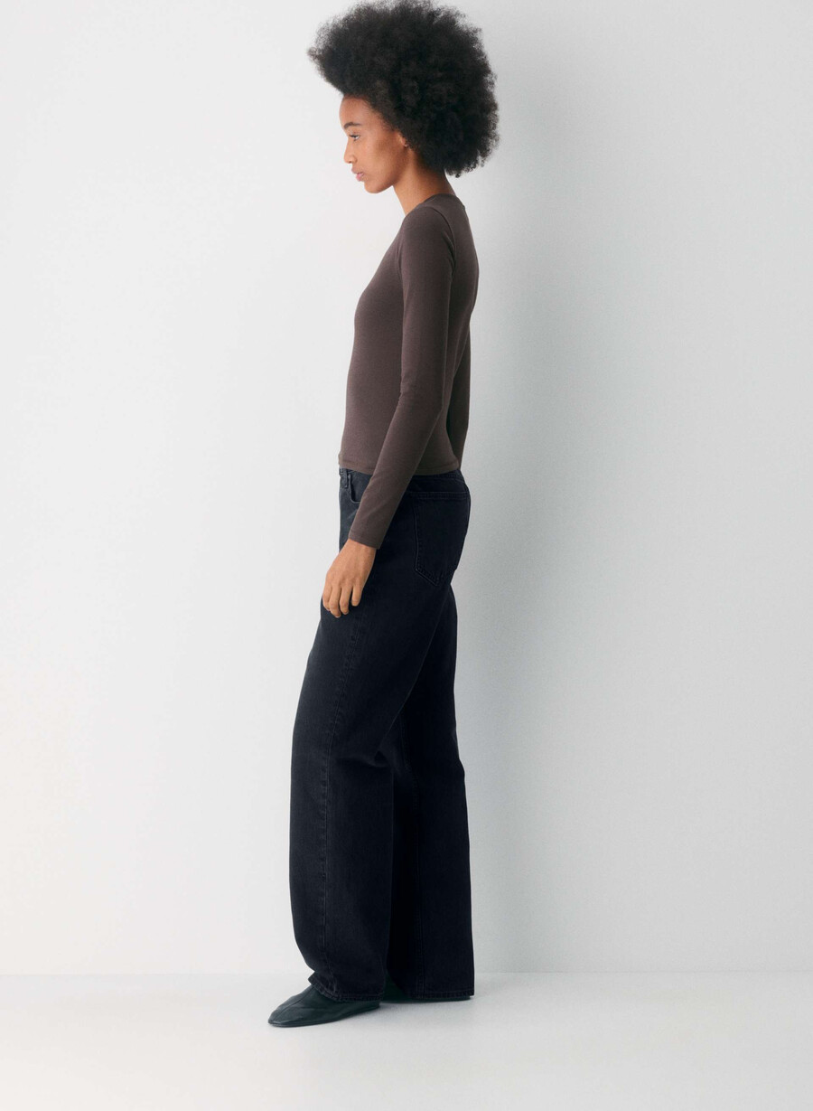 homestretch smooth solo langarmshirt reiches mochabraun
