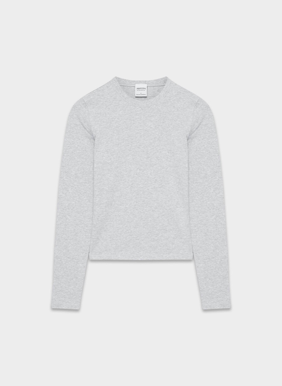 homestretch smooth solo langarmshirt heather chrome