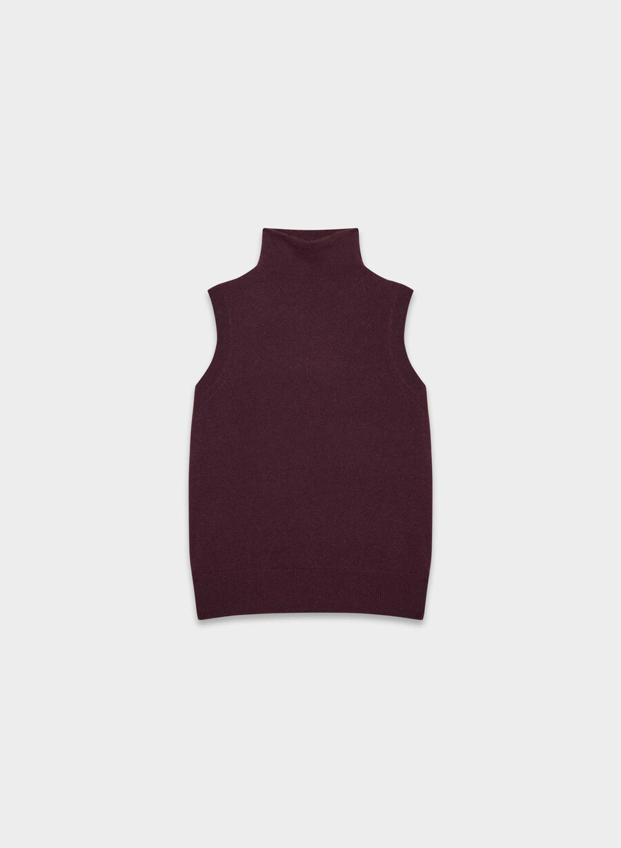 feather cashmere relaxed turtleneck tank tank whisper white