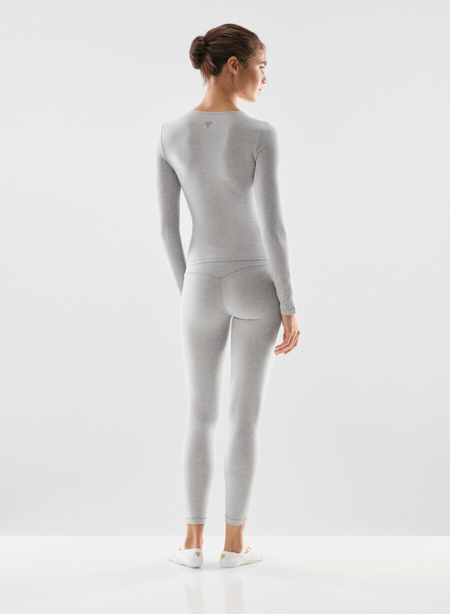 softwhip essential langarmshirt heather chrome