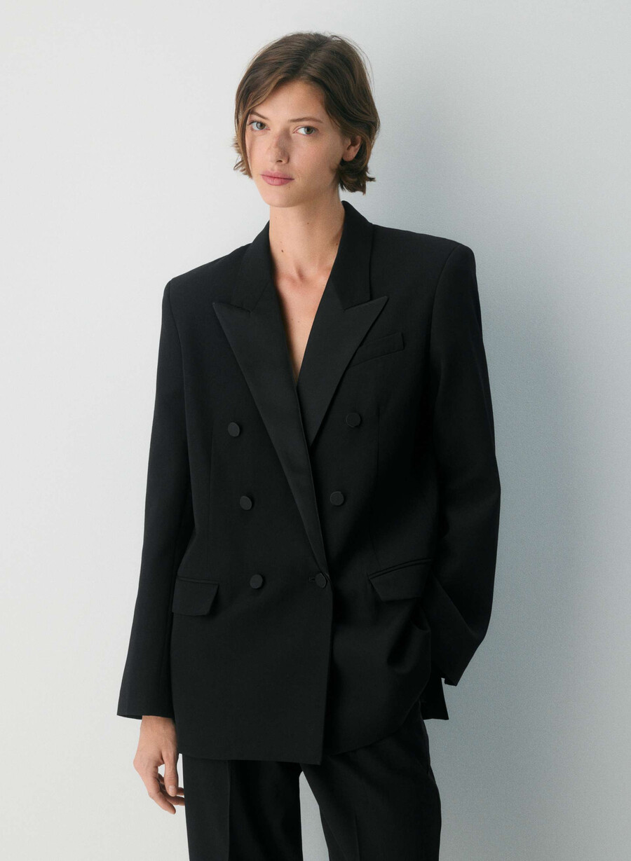manor wollblazer schwarz