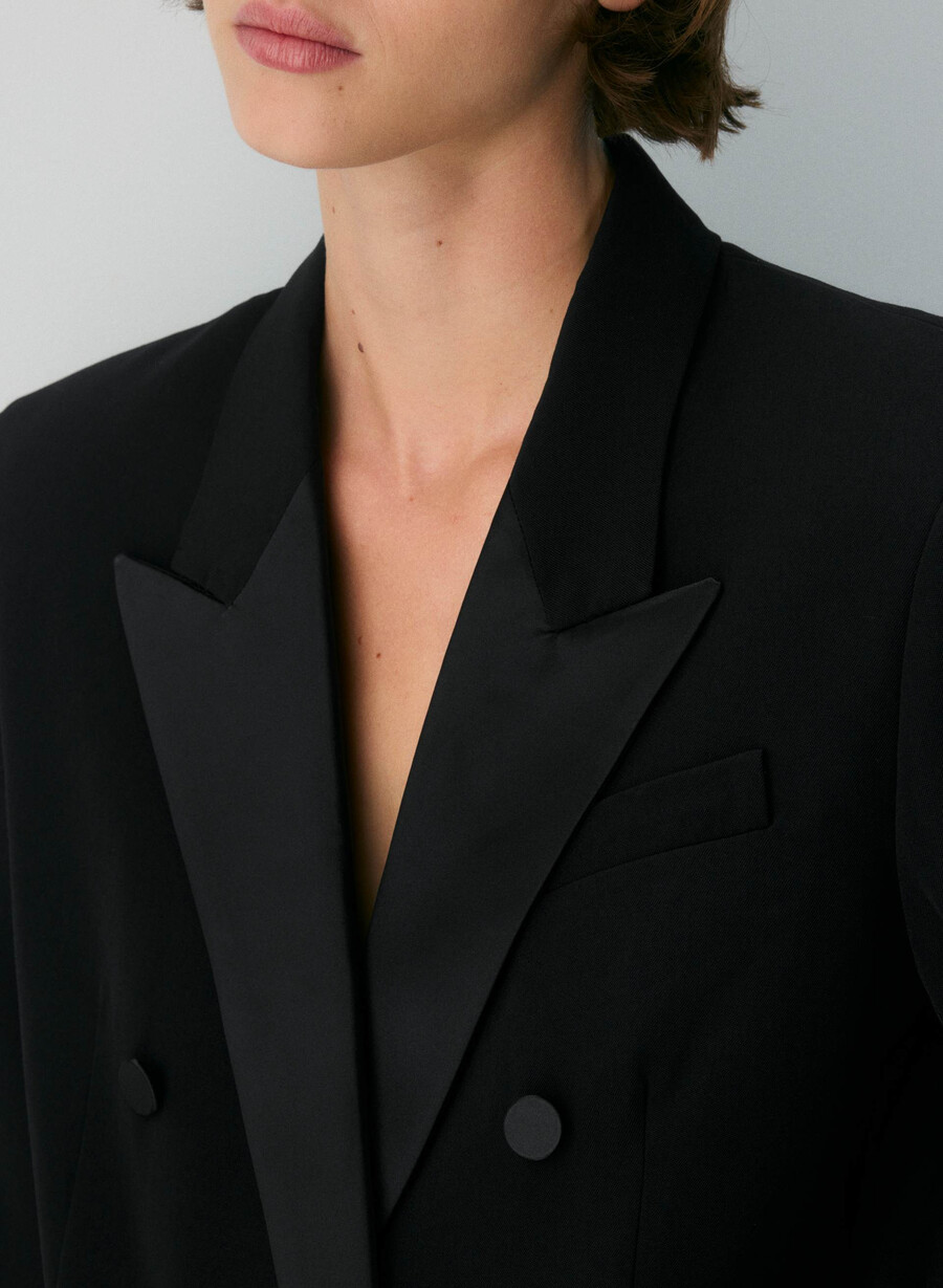 manor wollblazer schwarz