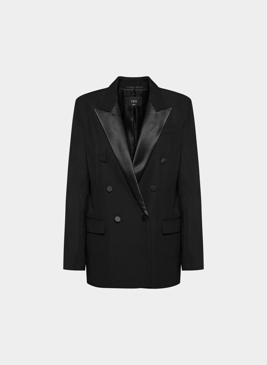 manor wollblazer schwarz