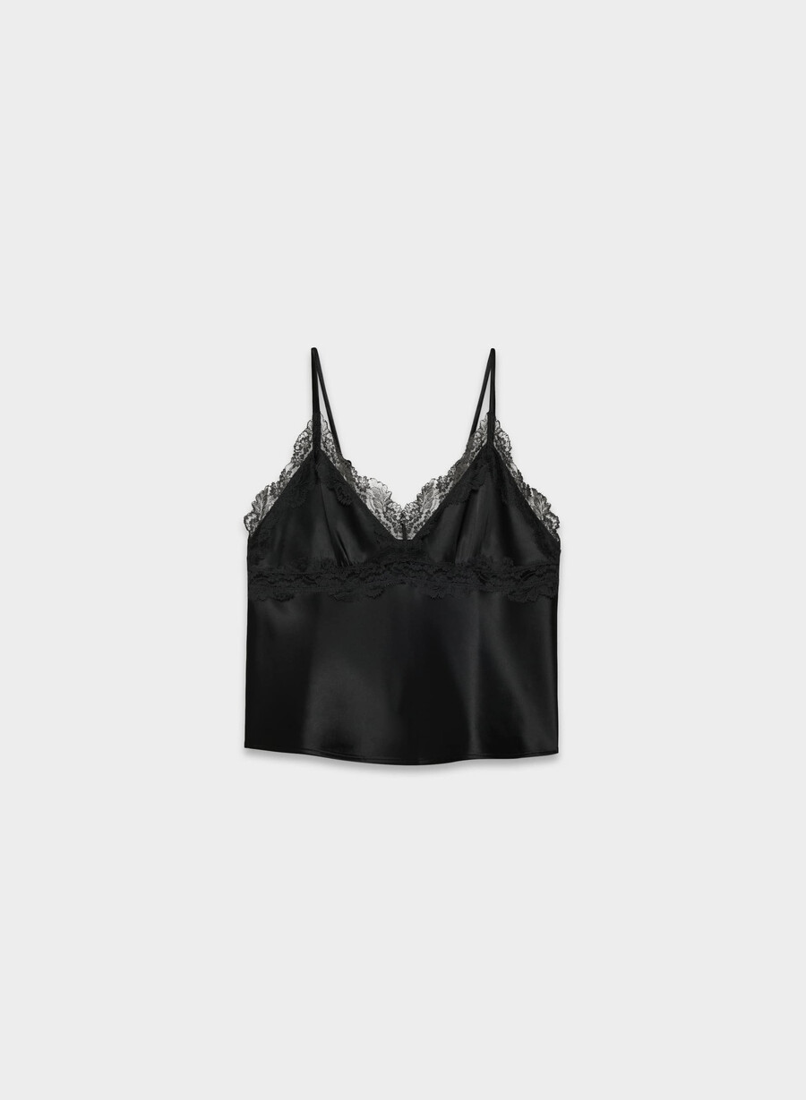 foxtrot satin-camisole schwarz