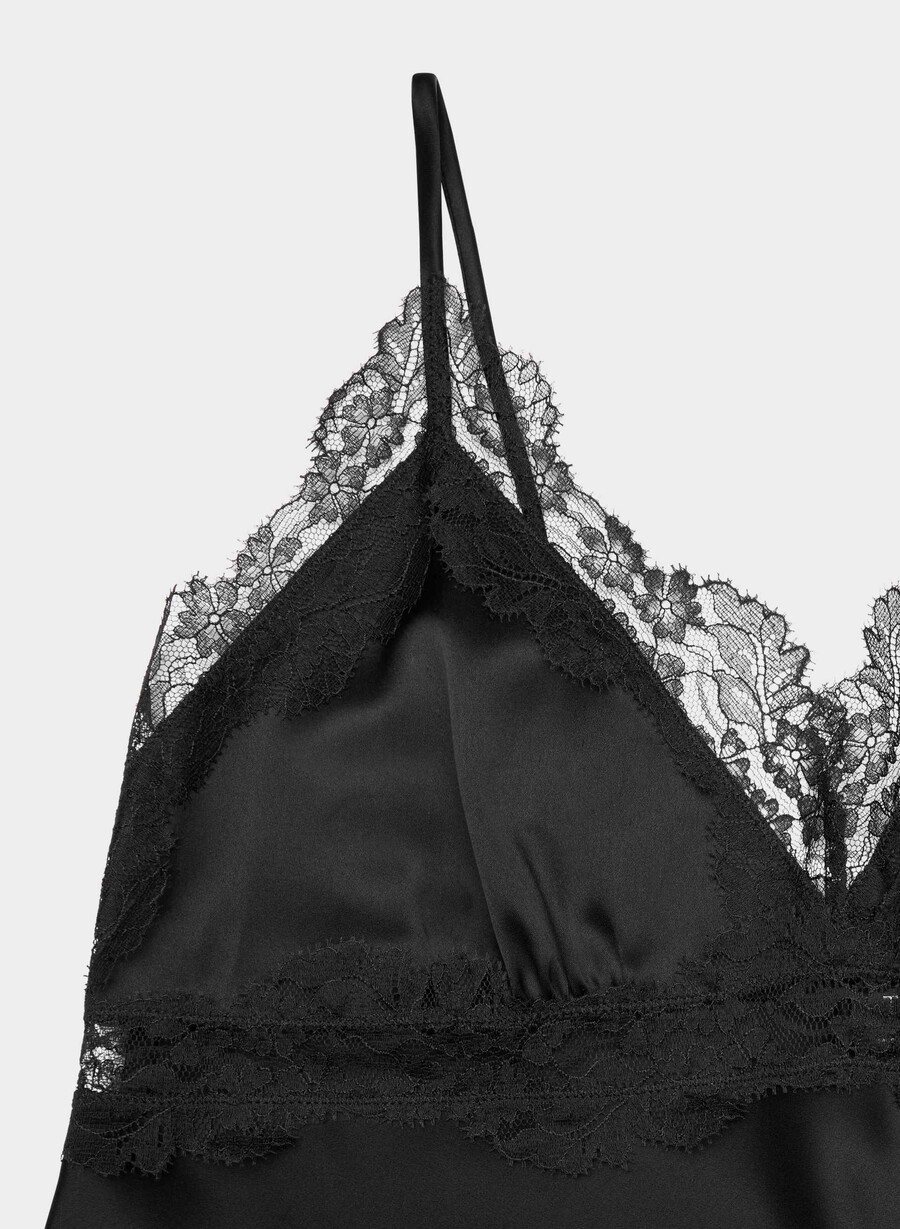 foxtrot satin-camisole schwarz
