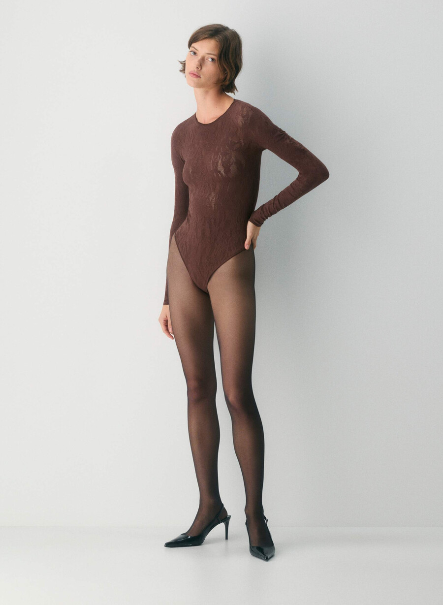 flora seamless mambo bodysuit kakao-puderbraun