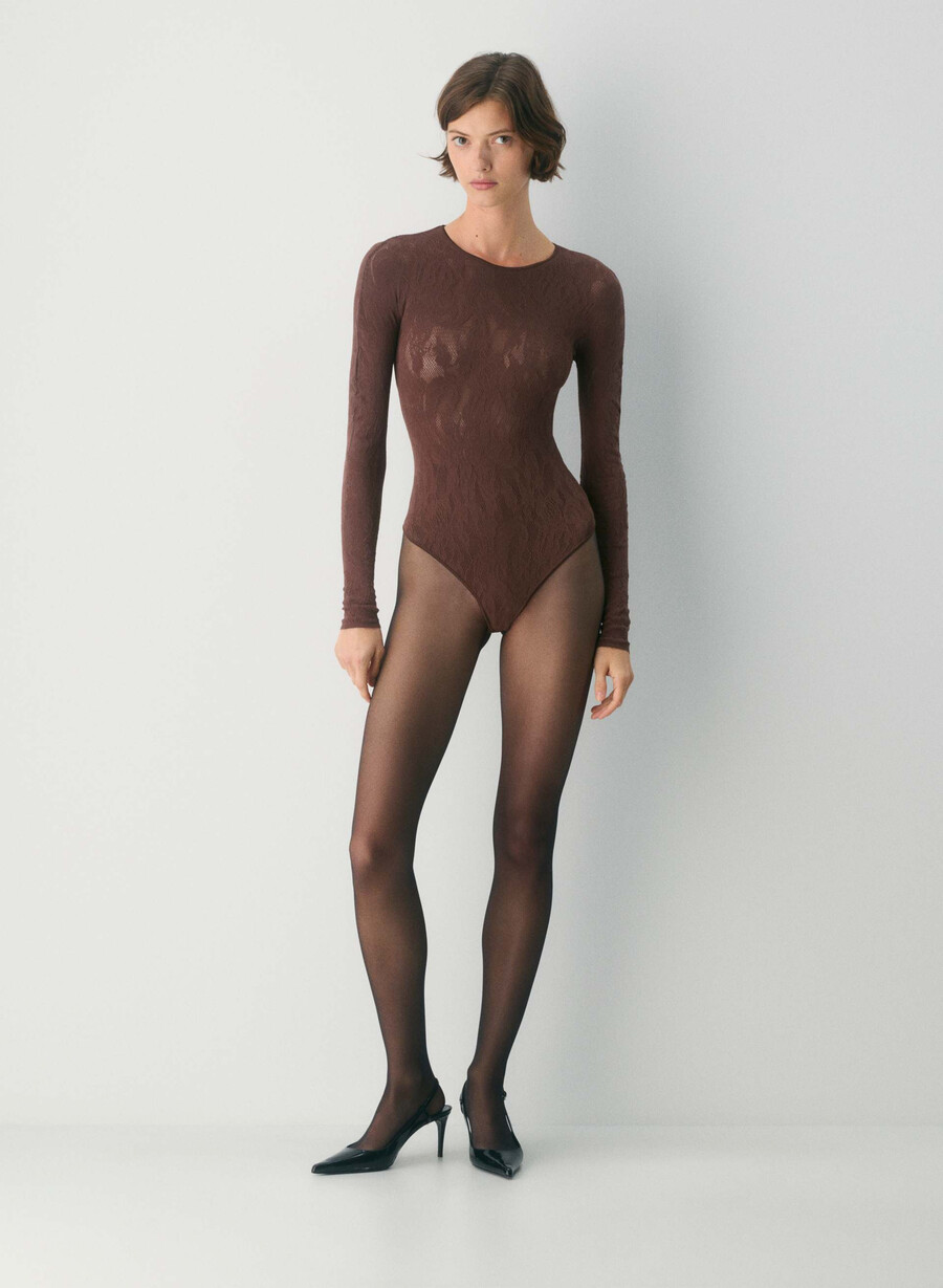 flora seamless mambo bodysuit kakao-puderbraun