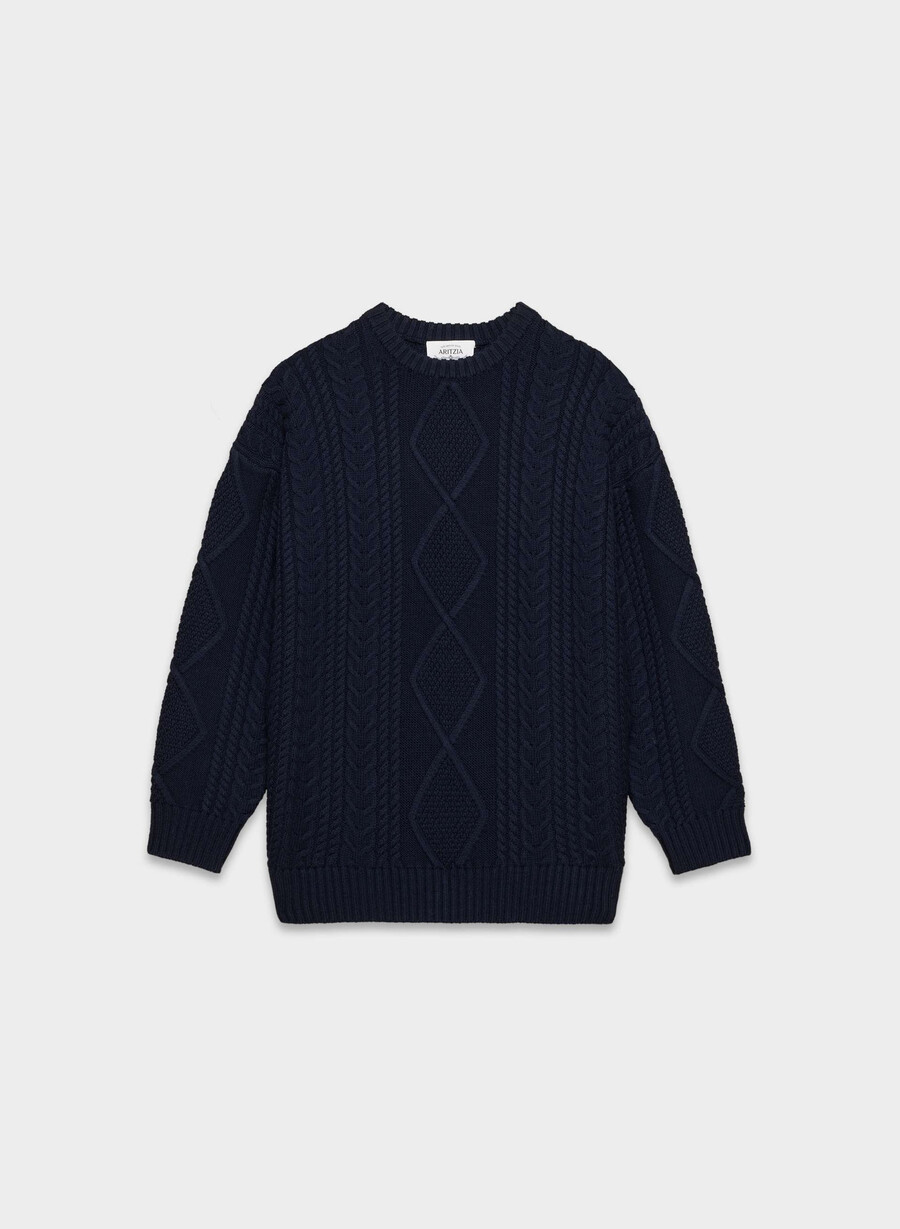 heritage strickpullover aus merinowolle admiral