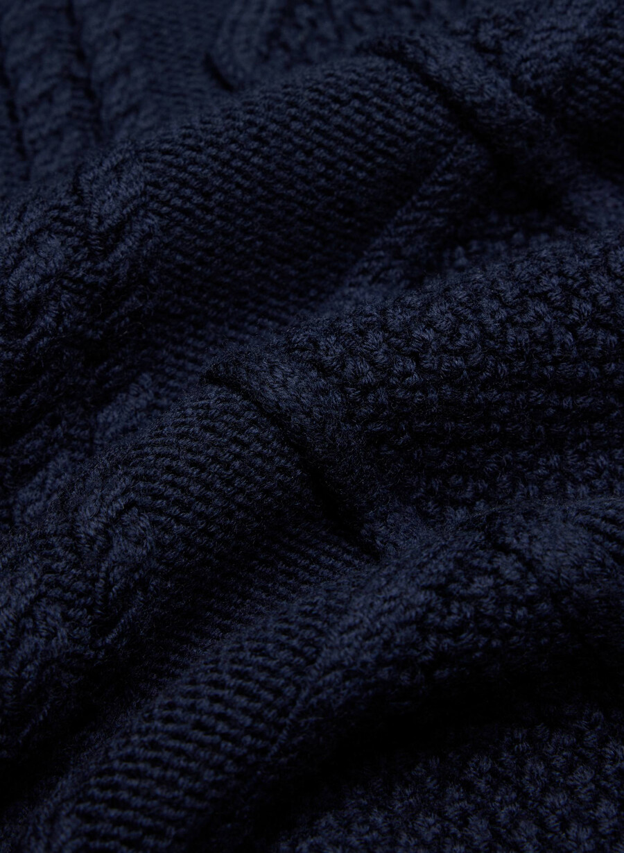 heritage strickpullover aus merinowolle admiral