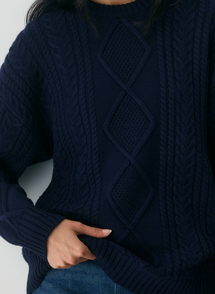 heritage strickpullover aus merinowolle rundhalsausschnitt flüsterweiß