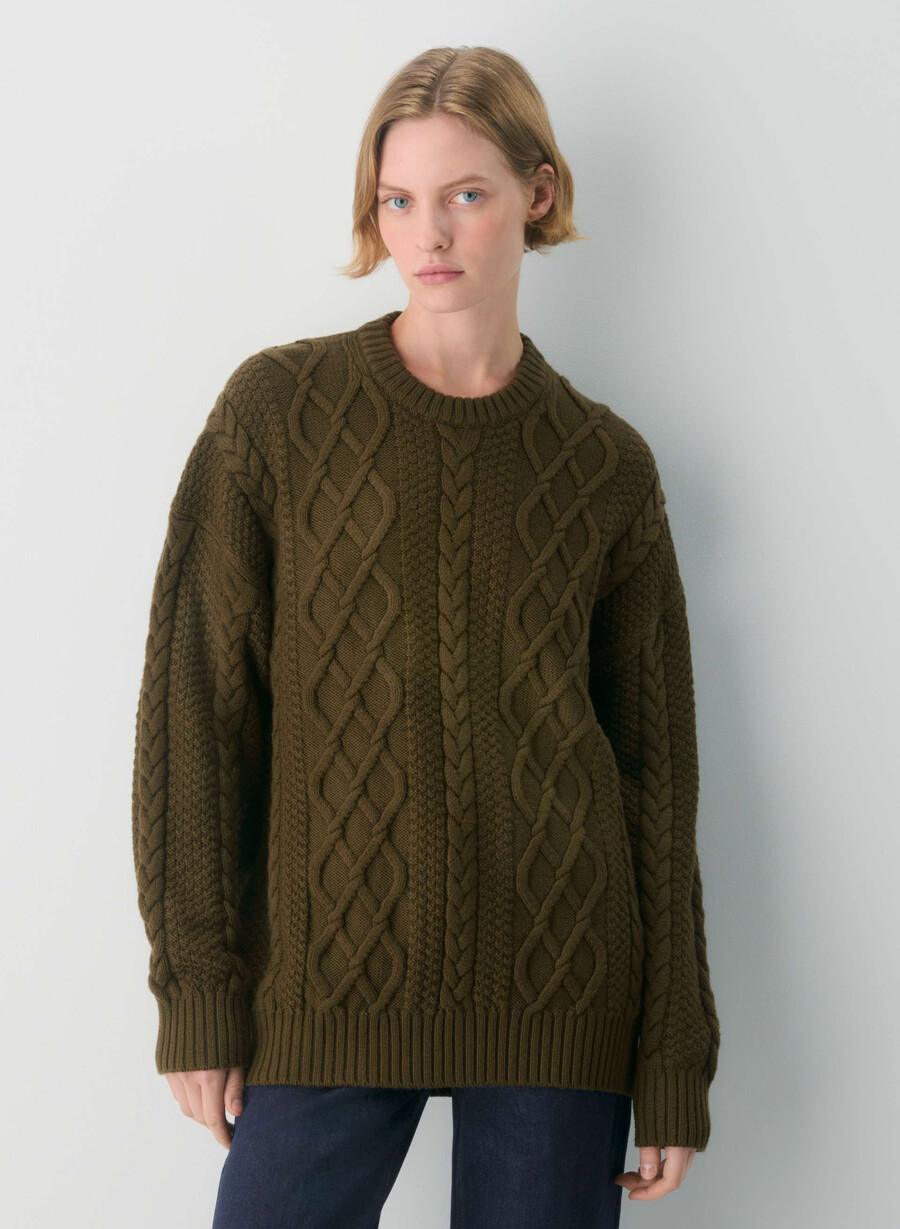 heritage strickpullover aus merinowolle farbe privatgrün