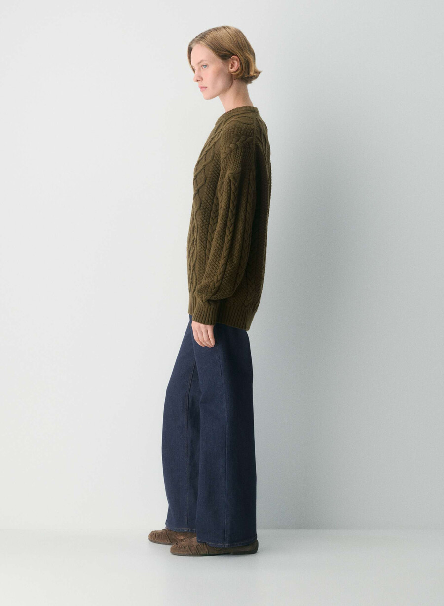 heritage strickpullover aus merinowolle farbe privatgrün