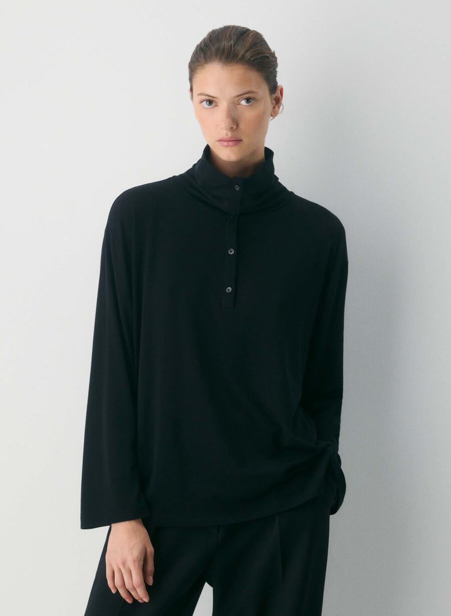 riverside rollkragenpullover schwarz