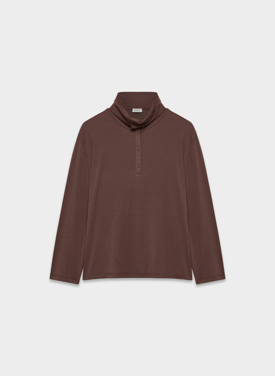 riverside rollkragenpullover kakao-puderbraun