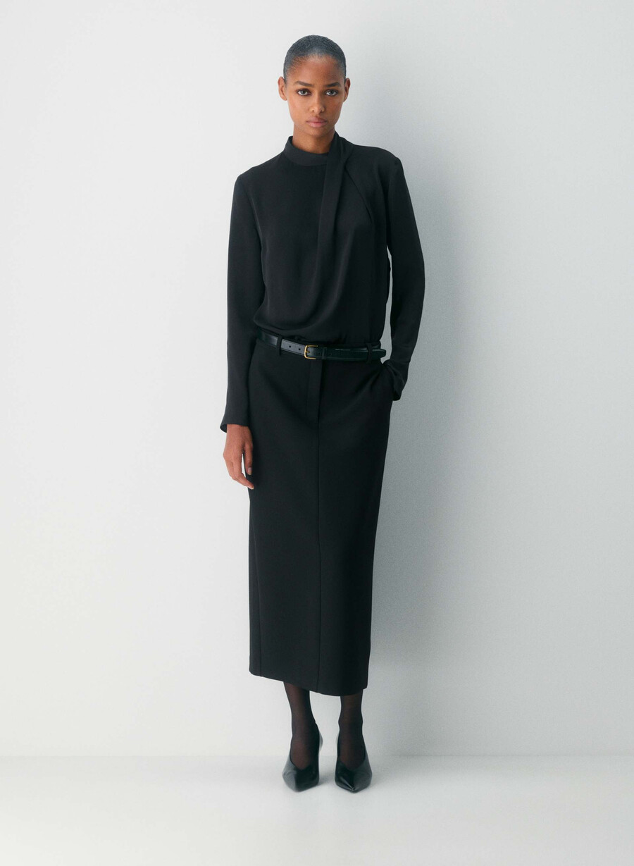 nolita satinbluse schwarz