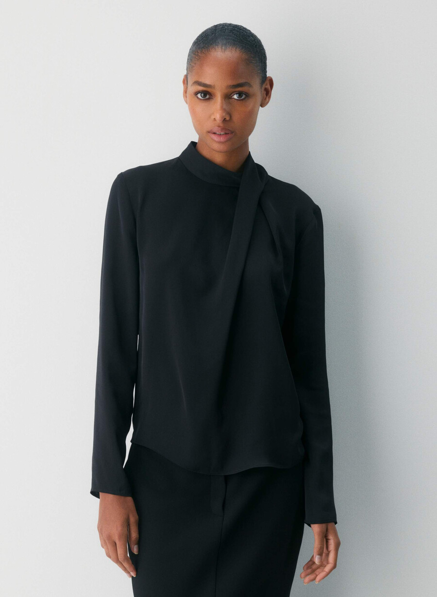 nolita satinbluse schwarz