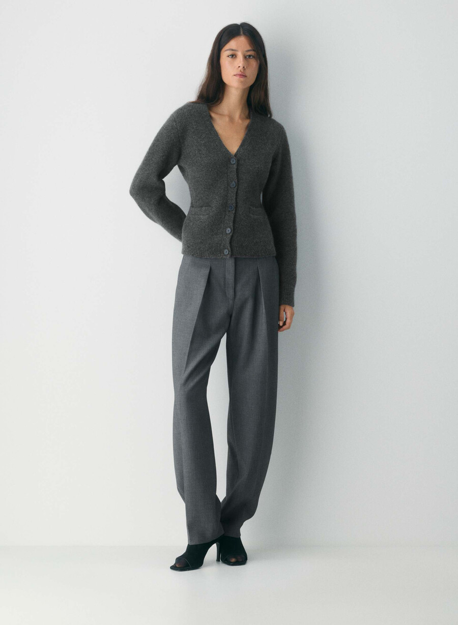 seaport cardigan heather charcoal