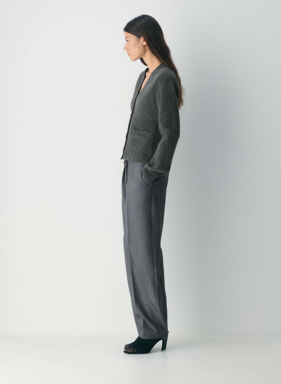 seaport cardigan heather charcoal