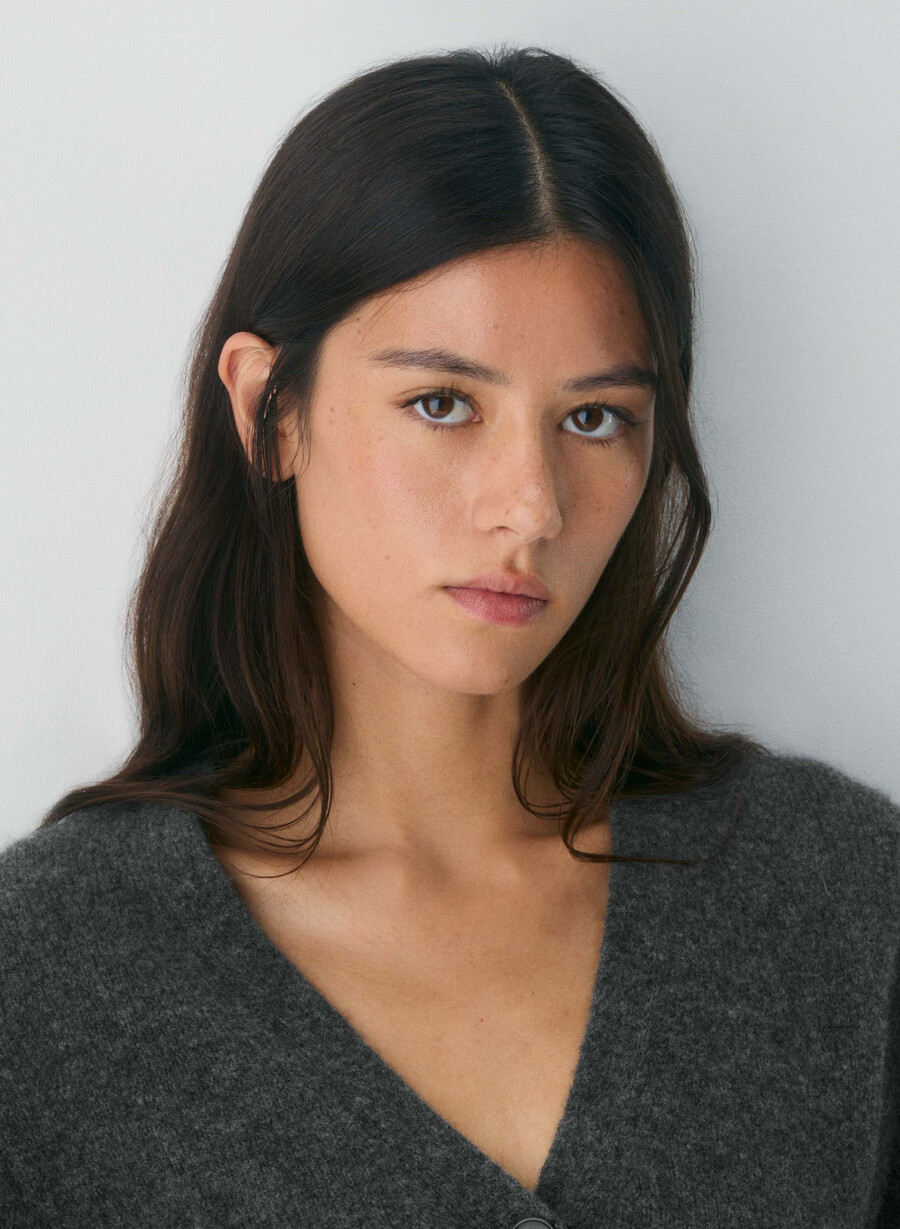 seaport cardigan heather charcoal