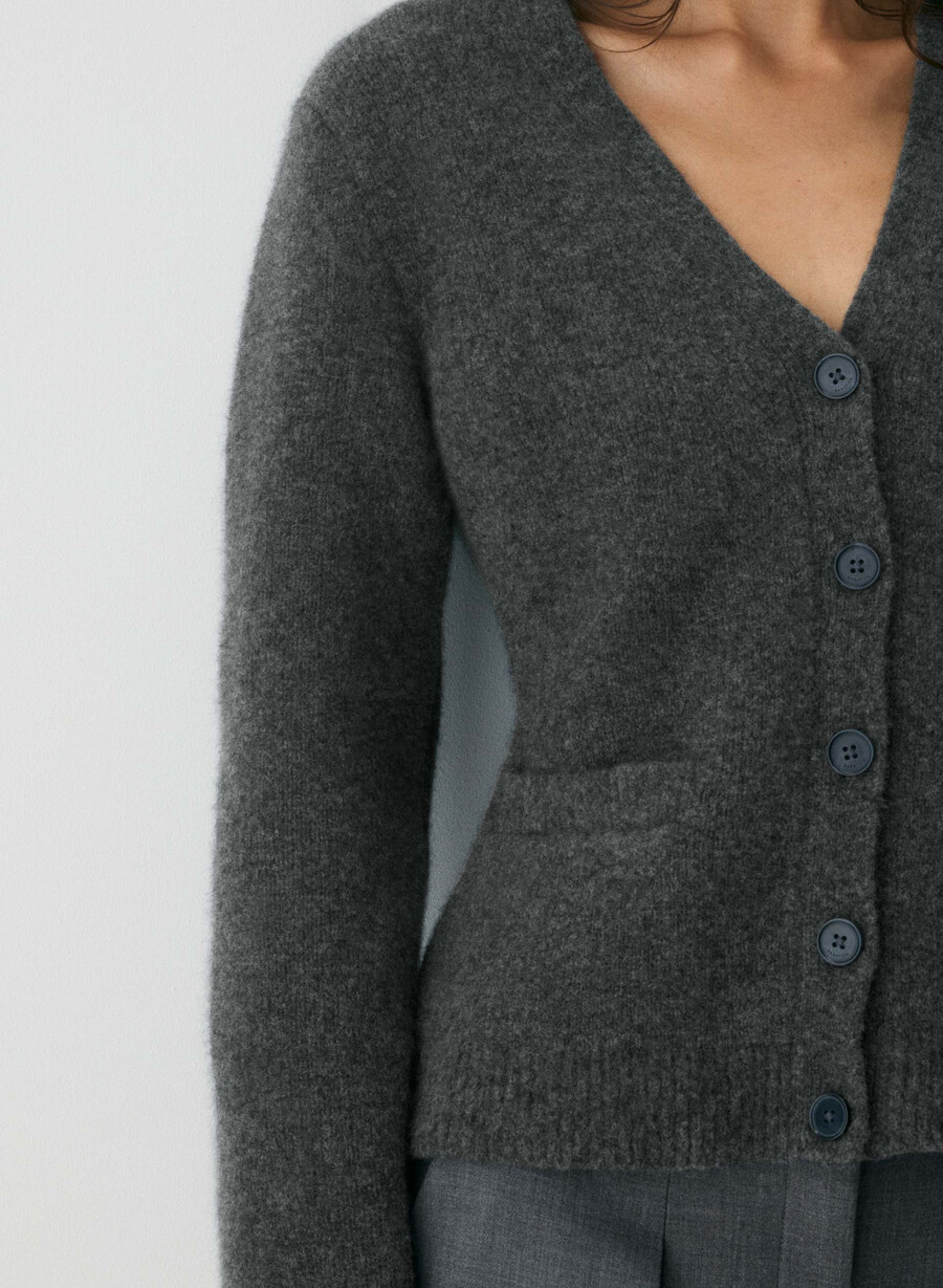seaport cardigan heather charcoal