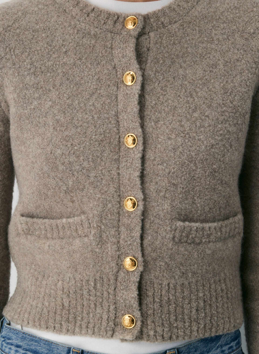 vernon merino-wollstrickjacke hellbirkenfarben