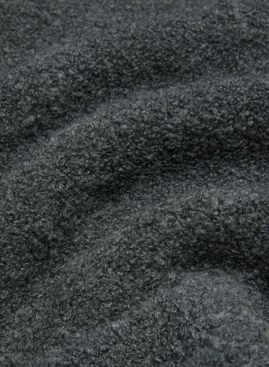 union merino-wollstrickjacke meliert anthrazit