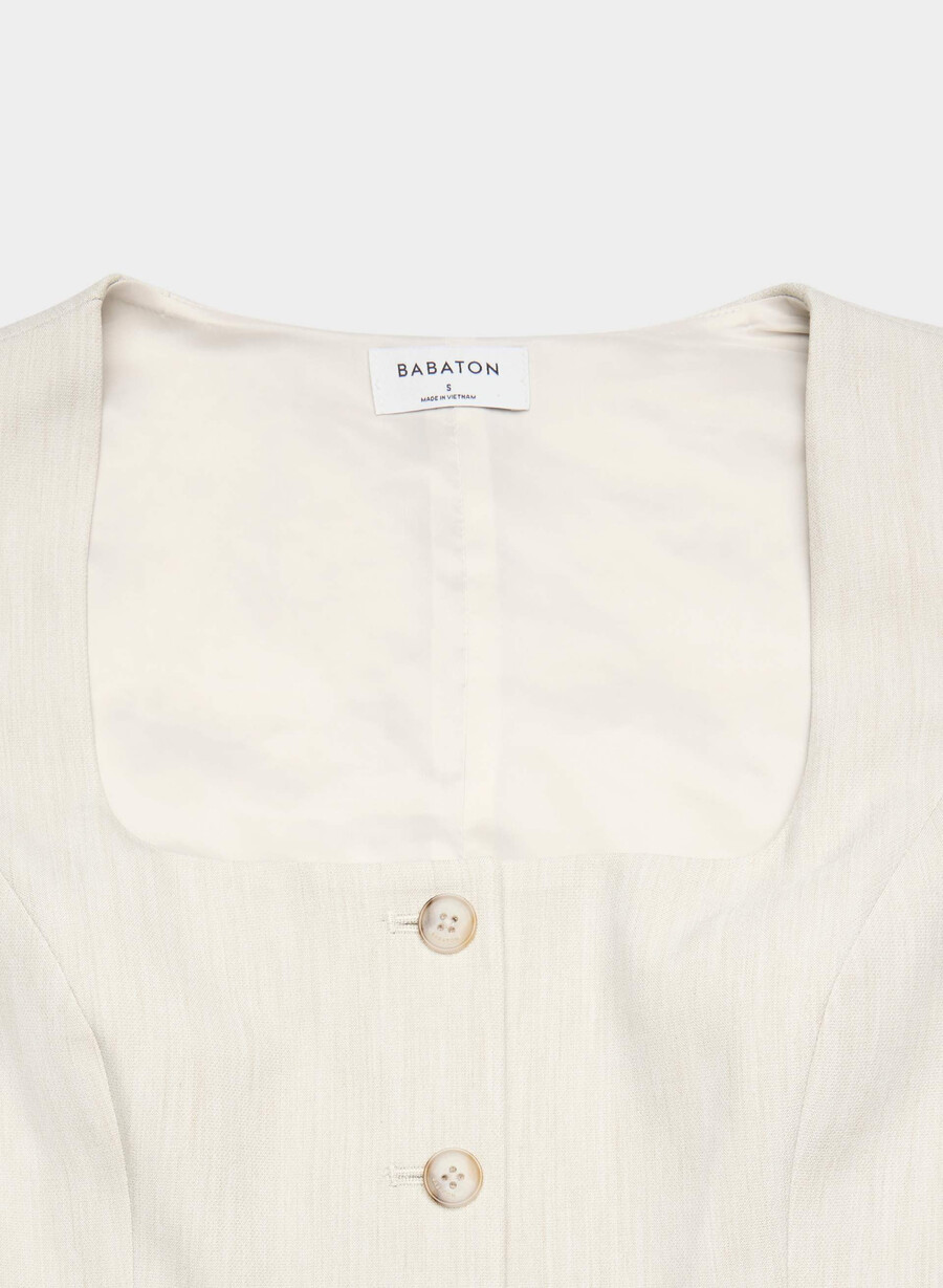 belasco weste - reessential heather matte pearl