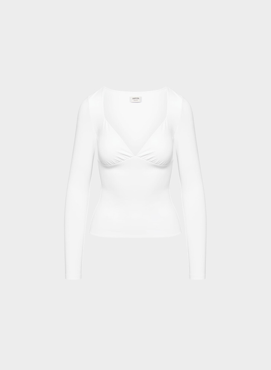 original contour cherish langarmshirt strahlend weiß