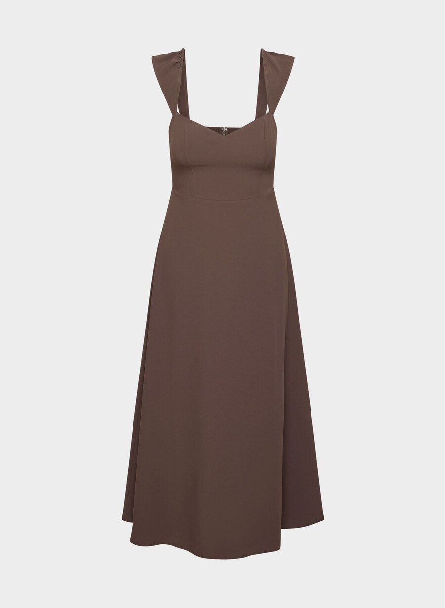 retwill voyage kleid kakao-puderbraun
