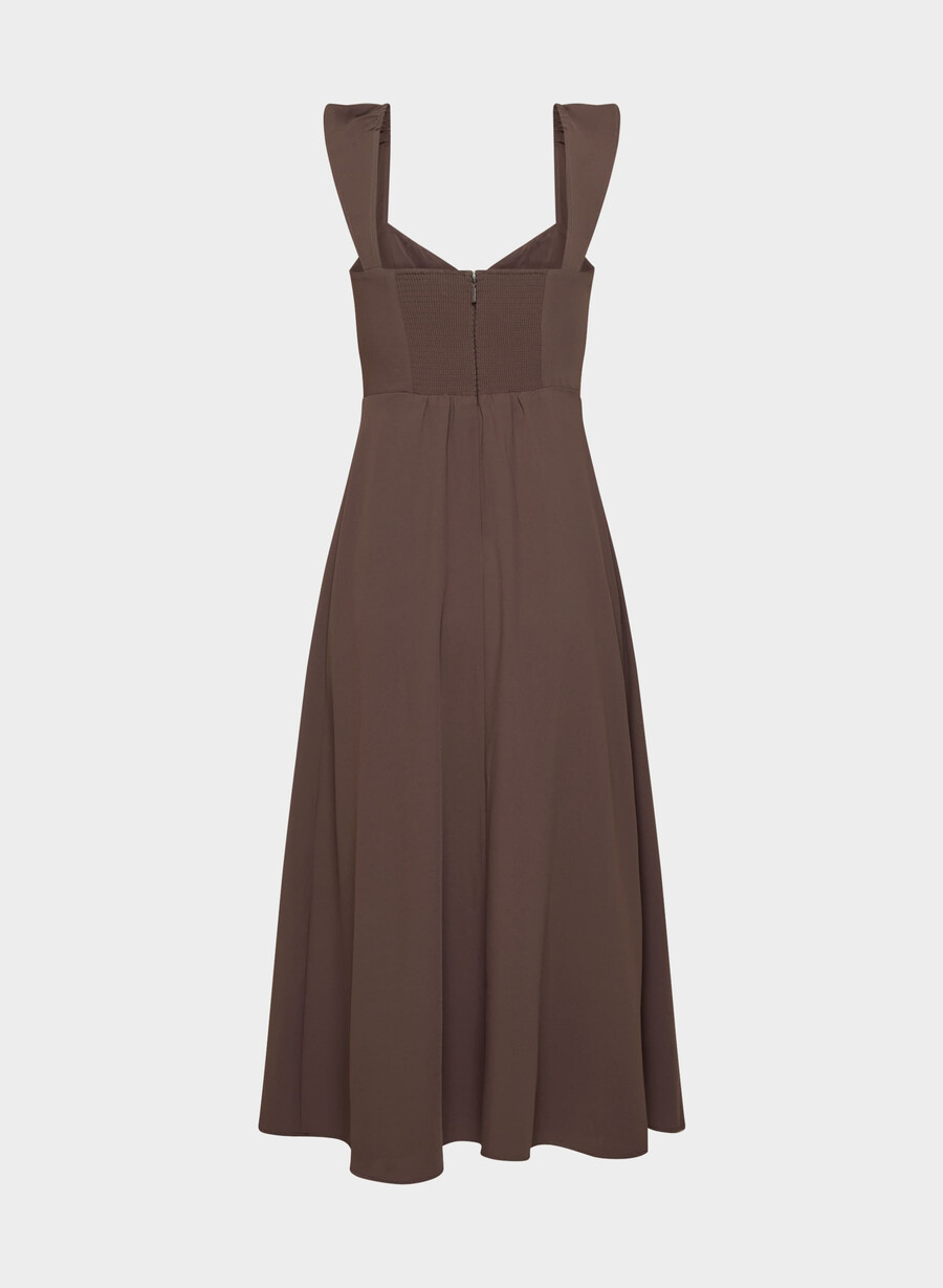 retwill voyage kleid kakao-puderbraun