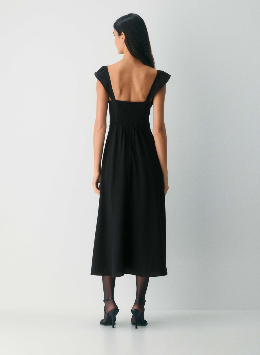 retwill voyage kleid kakao-puderbraun