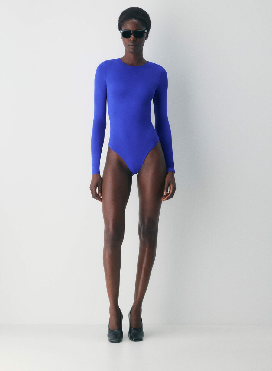 original contour turn bodysuit ablaze blue