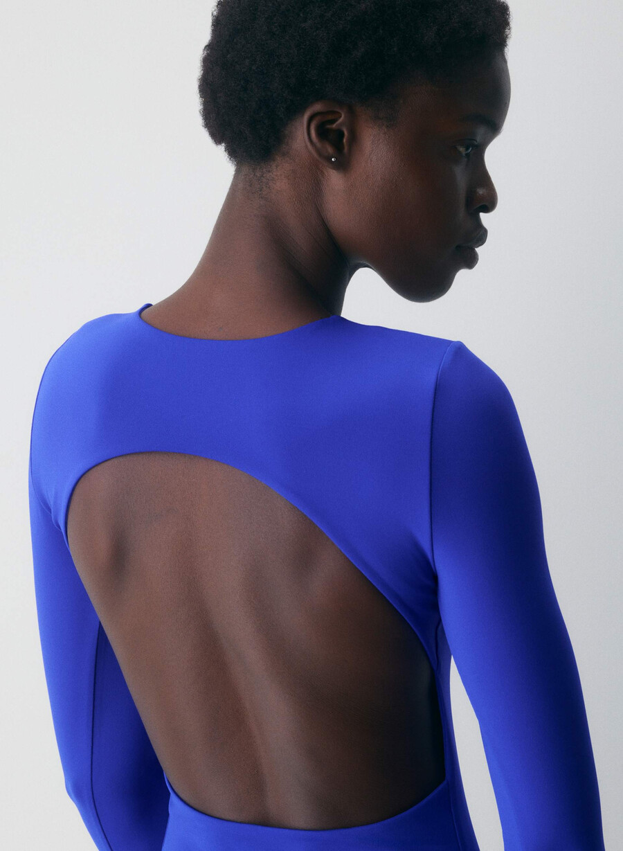 original contour turn bodysuit ablaze blue
