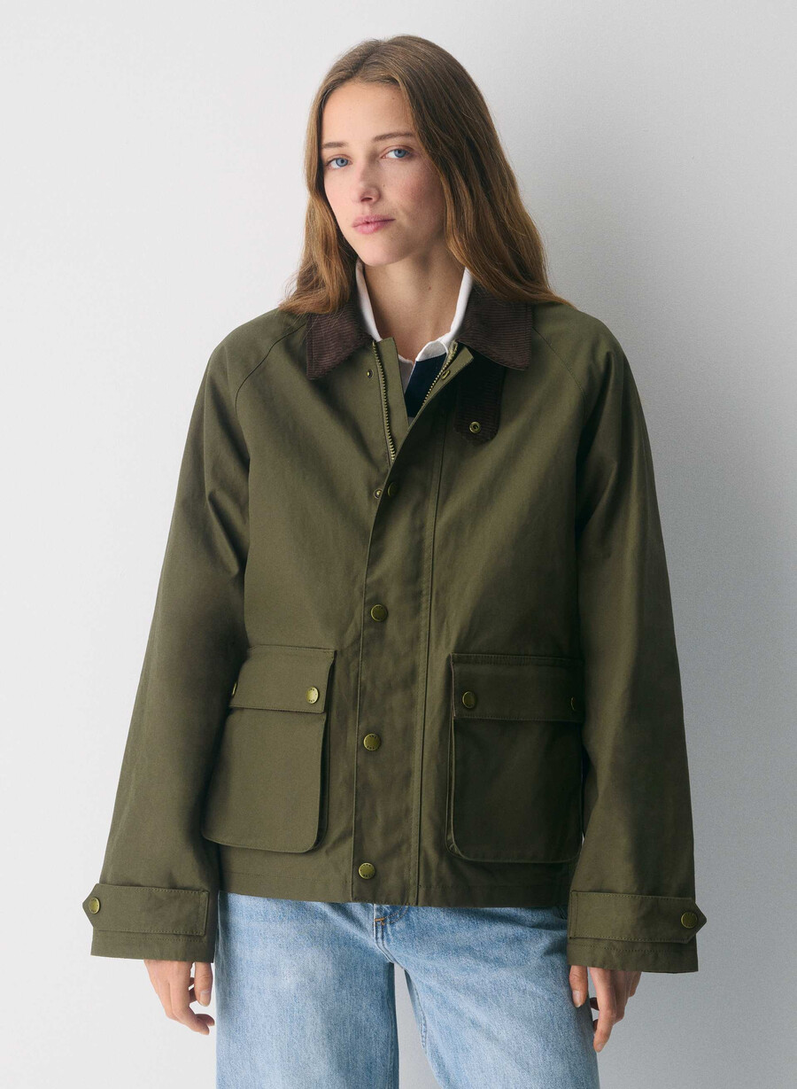 decibel wachsjacke caper green