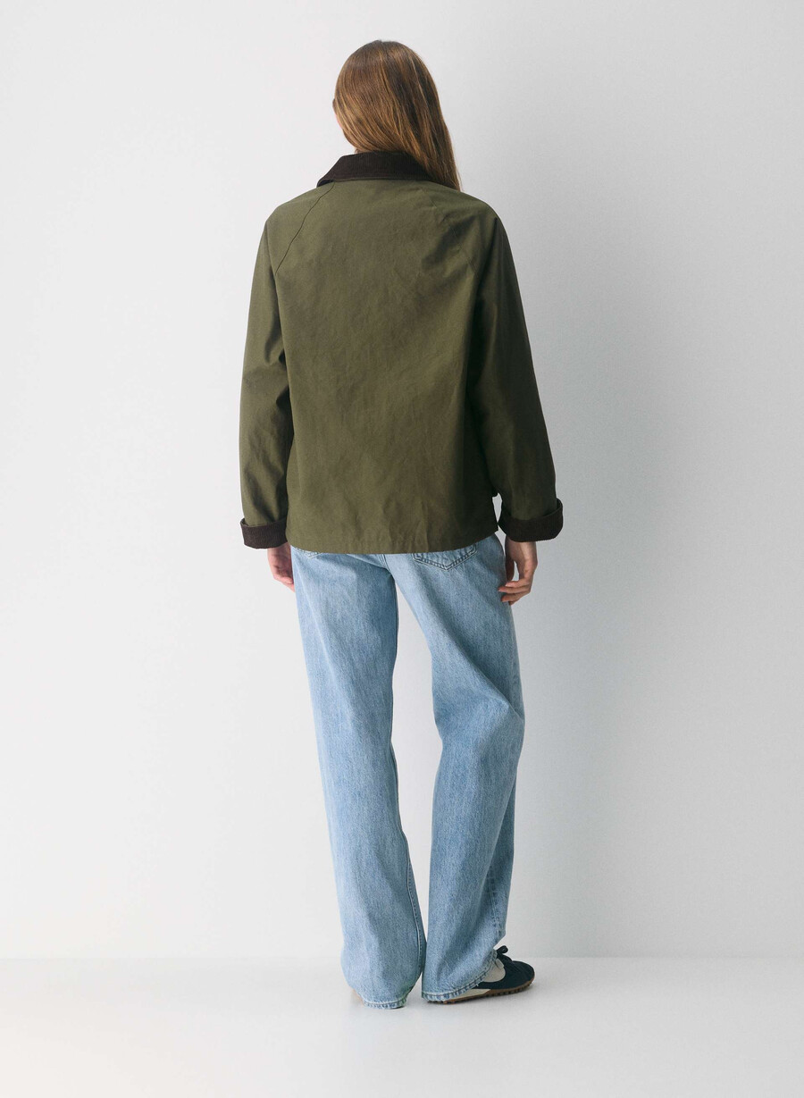 decibel wachsjacke caper green