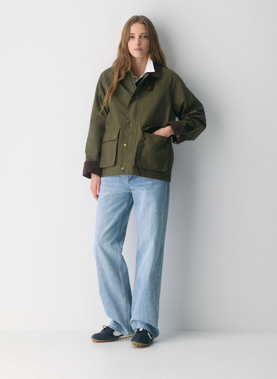 decibel wachsjacke caper green